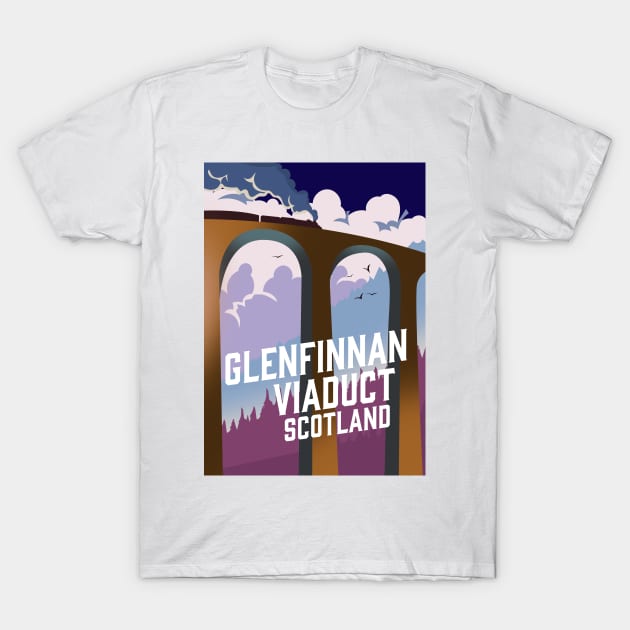 Glenfinnan Viaduct Scotland T-Shirt by nickemporium1